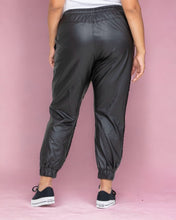 Load image into Gallery viewer, Faux Leather Cargo Pant - Black
