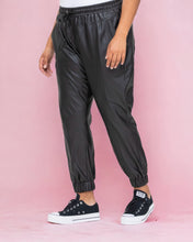 Load image into Gallery viewer, Faux Leather Cargo Pant - Black