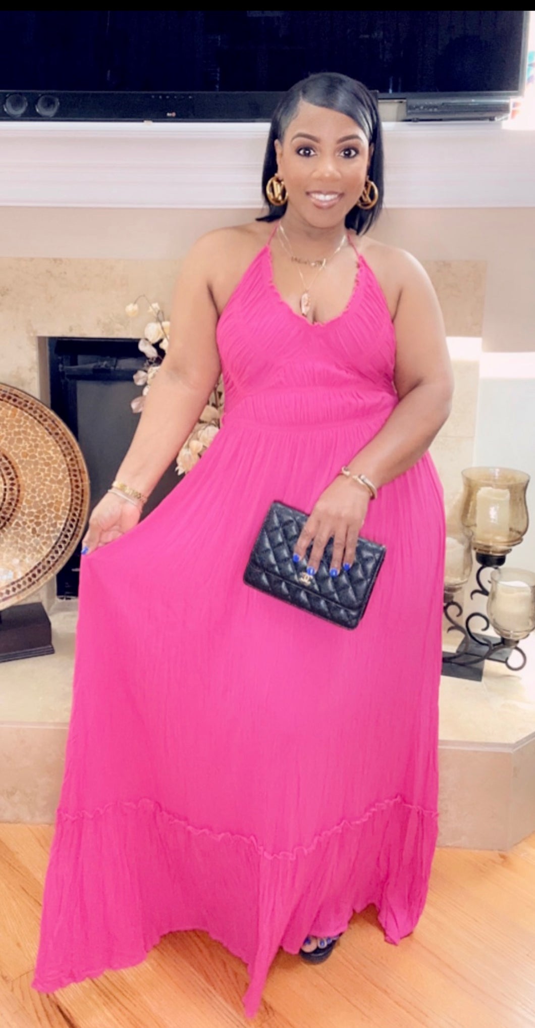 Magenta Maxi Dress